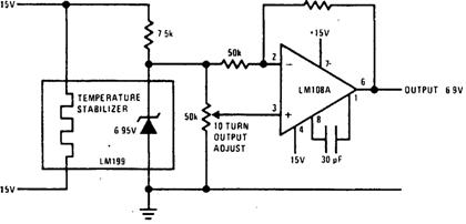 Схема источника изменяемого опорного напряжения от-6,95 до +6,95 В
