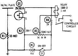 Сенсорный выключатель на полевом транзисторе и реле Сенсорный выключатель на полевом транзисторе и реле