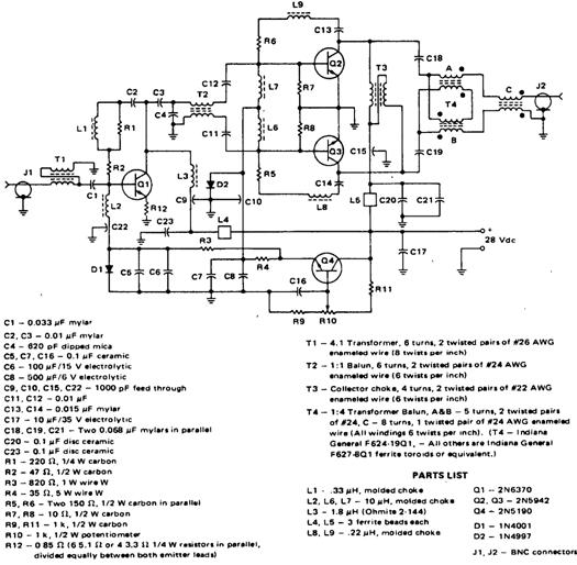 Линейный усилитель мощностью 160 Вт для SSB-передатчика Линейный усилитель мощностью 160 Вт для SSB-передатчика