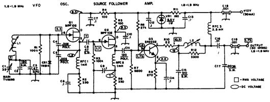 Генератор перестраиваемой частоты на 1,8—1,9 МГц Генератор перестраиваемой частоты на 1,8—1,9 МГц