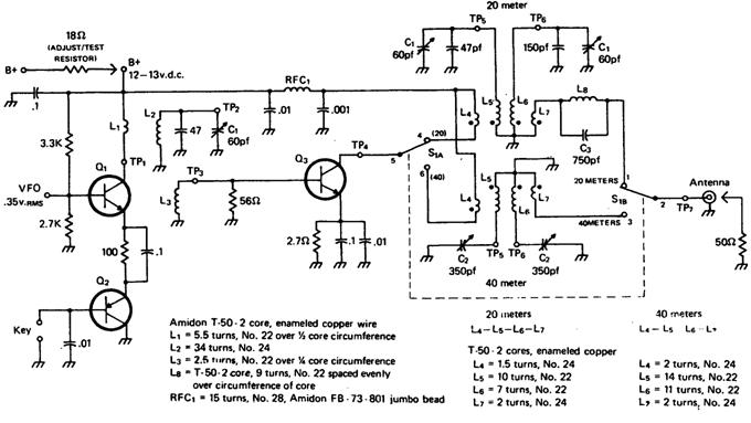 Возбудитель мощностью 1 Вт для диапазонов частот 7 и 14 МГц Возбудитель мощностью 1 Вт для диапазонов частот 7 и 14 МГц