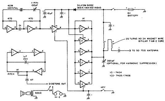 CW-передатчик для диапазона 40 м CW-передатчик для диапазона 40 м