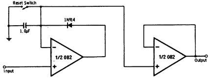 Схема детектора положительных пиковых напряжений